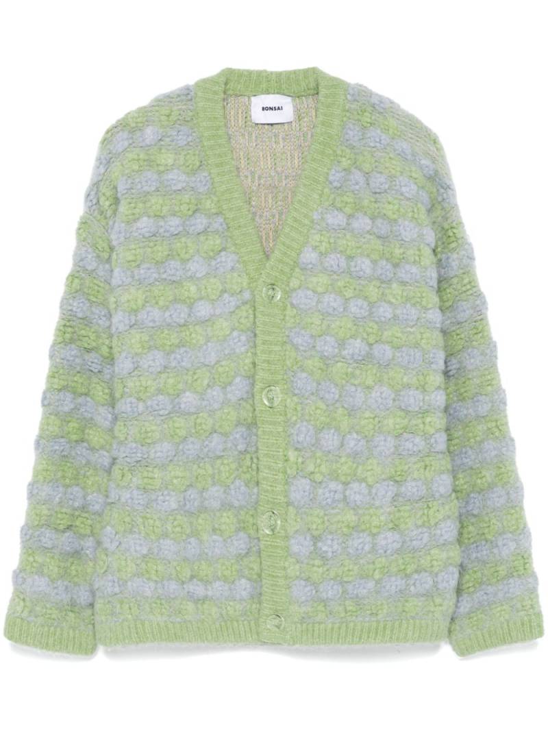 Bonsai striped cardigan - Green von Bonsai