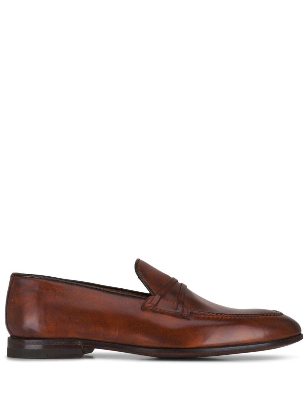 Bontoni Festoso almond-toe leather loafers - Brown von Bontoni