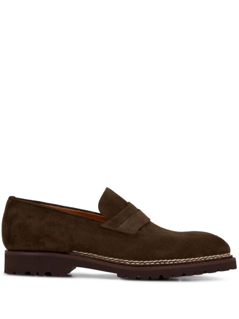 Bontoni almond-toe leather loafers - Brown von Bontoni