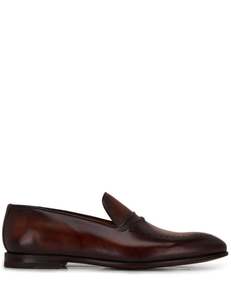 Bontoni perforated leather loafers - Brown von Bontoni