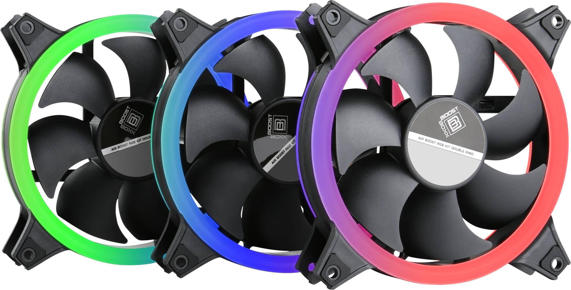 BoostBoxx Gehäuselüfter »AIR Boost RGB Kit Double Ring« von BoostBoxx