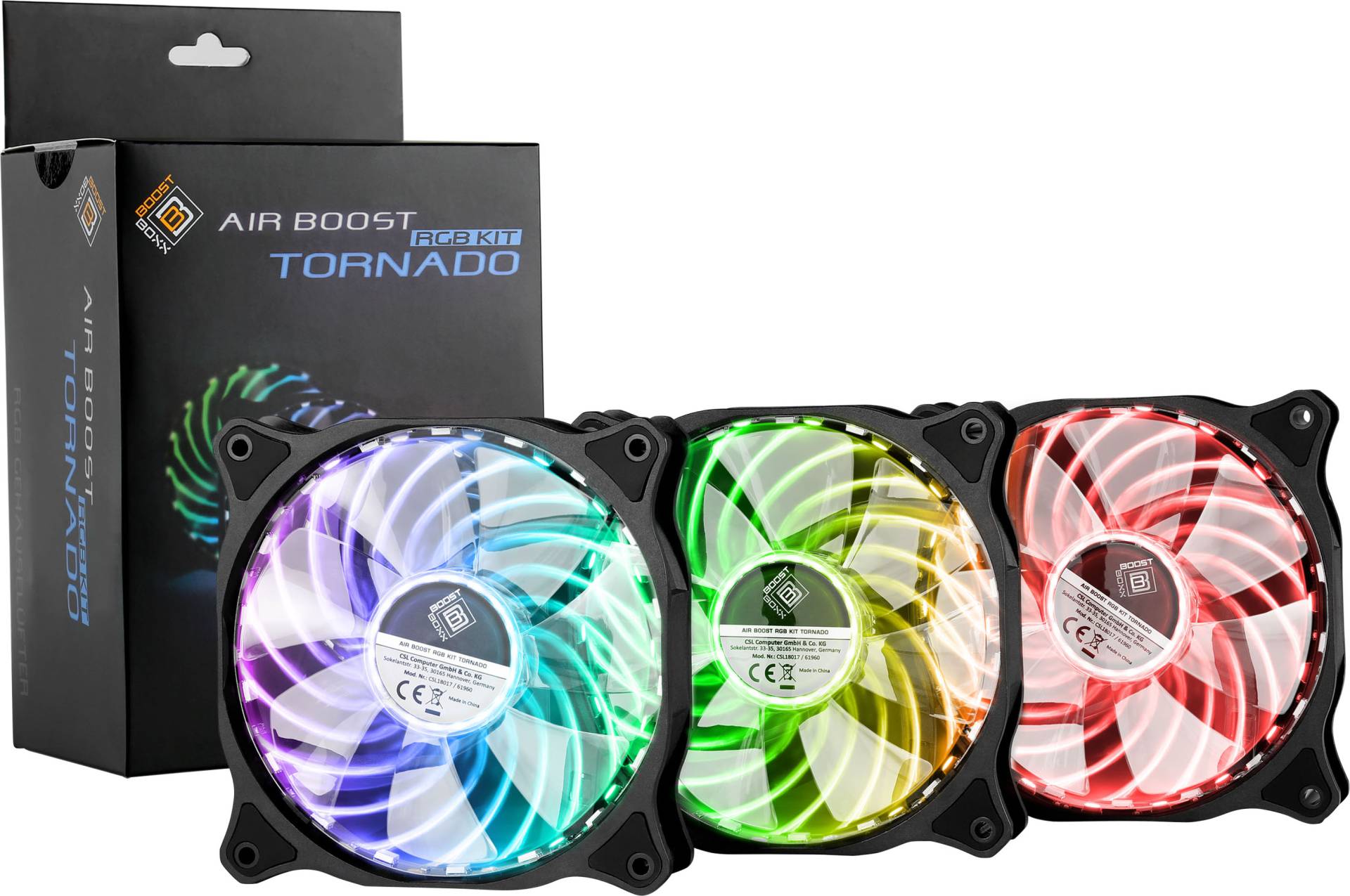 BoostBoxx Gehäuselüfter »AIR Boost RGB Kit Tornado«