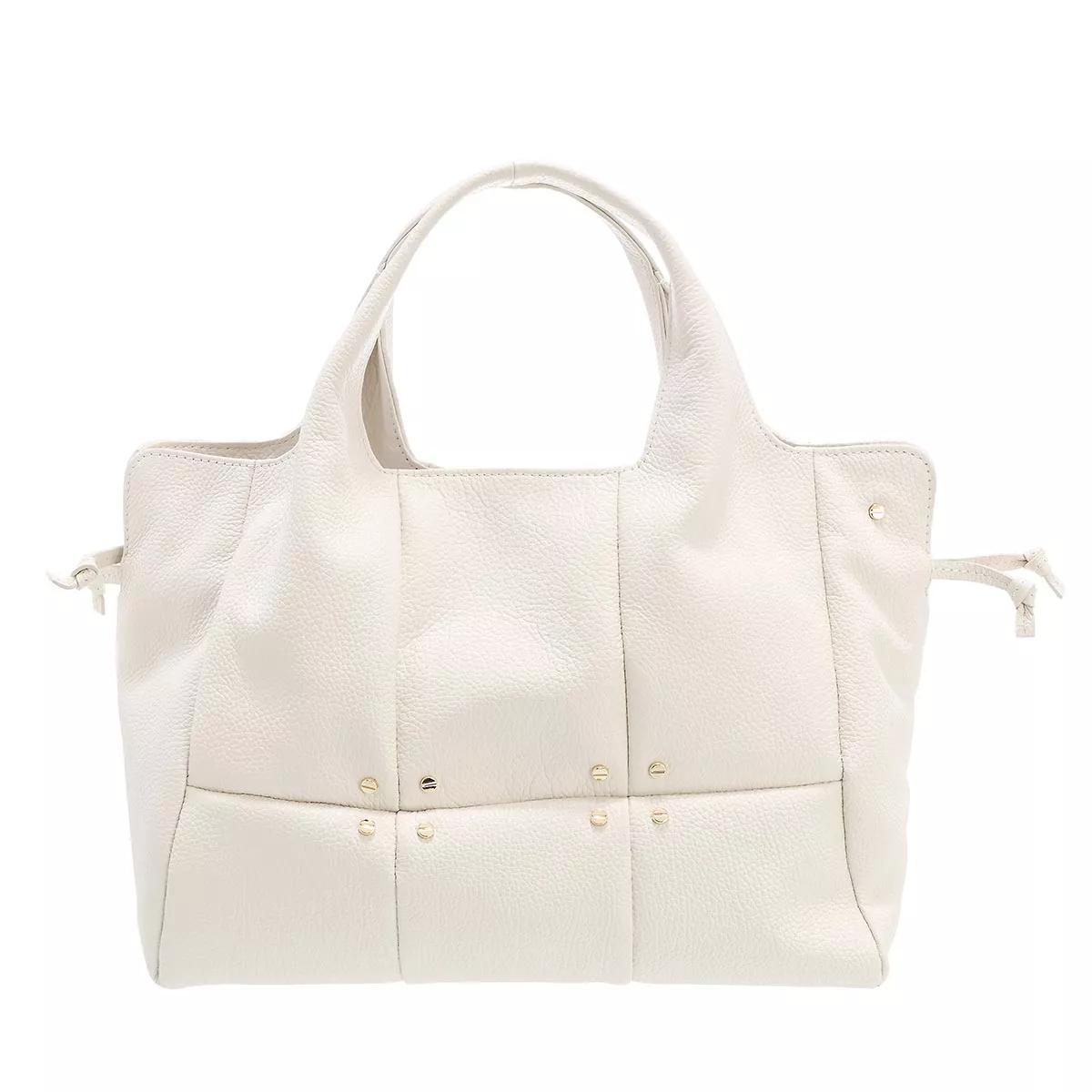 Borbonese Schultertasche - Medium Savile Bag - Gr. unisize - in Creme - für Damen von Borbonese