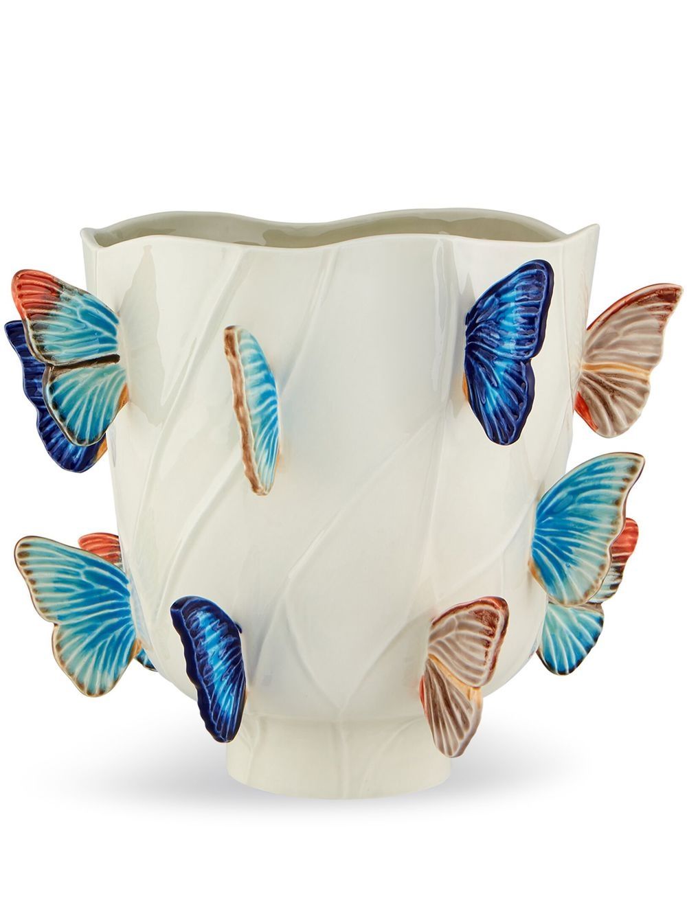 Bordallo Pinheiro 'Cloudy Butterflies' vase - Neutrals von Bordallo Pinheiro