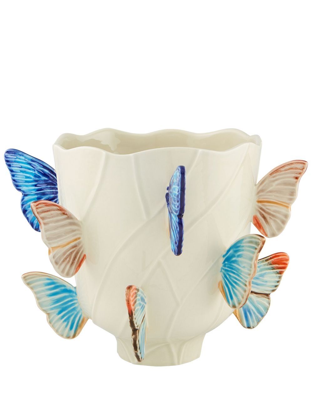 Bordallo Pinheiro 'Cloudy Butterflies' vase - Neutrals von Bordallo Pinheiro