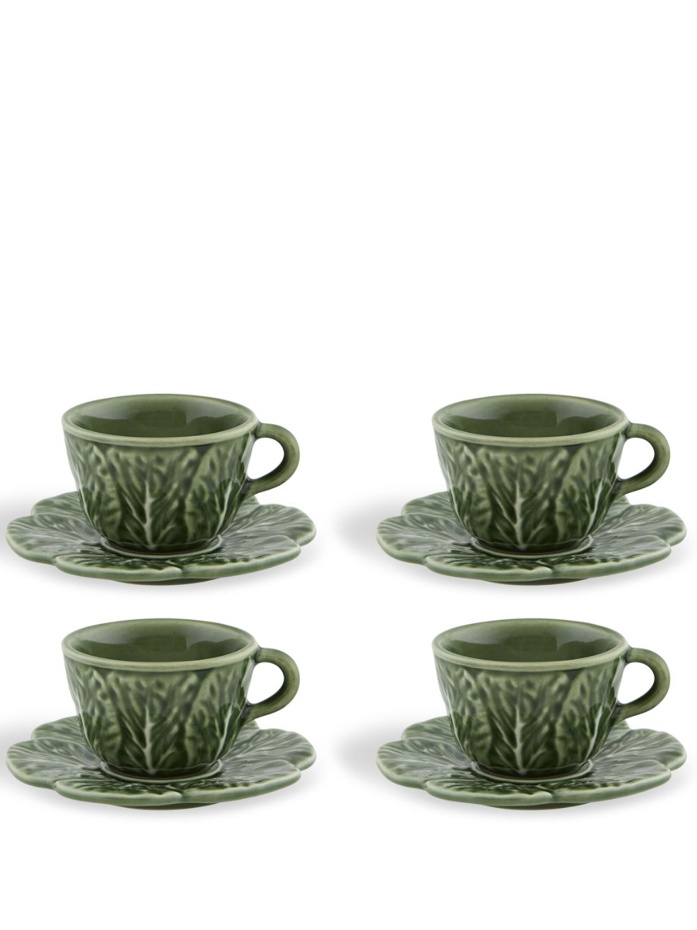 Bordallo Pinheiro Couve coffee set (set of four) - Green von Bordallo Pinheiro