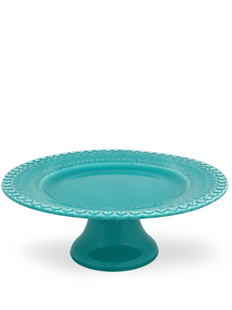 Bordallo Pinheiro Fantasia ceramic cake stand (29cm x 29cm) - Blue von Bordallo Pinheiro