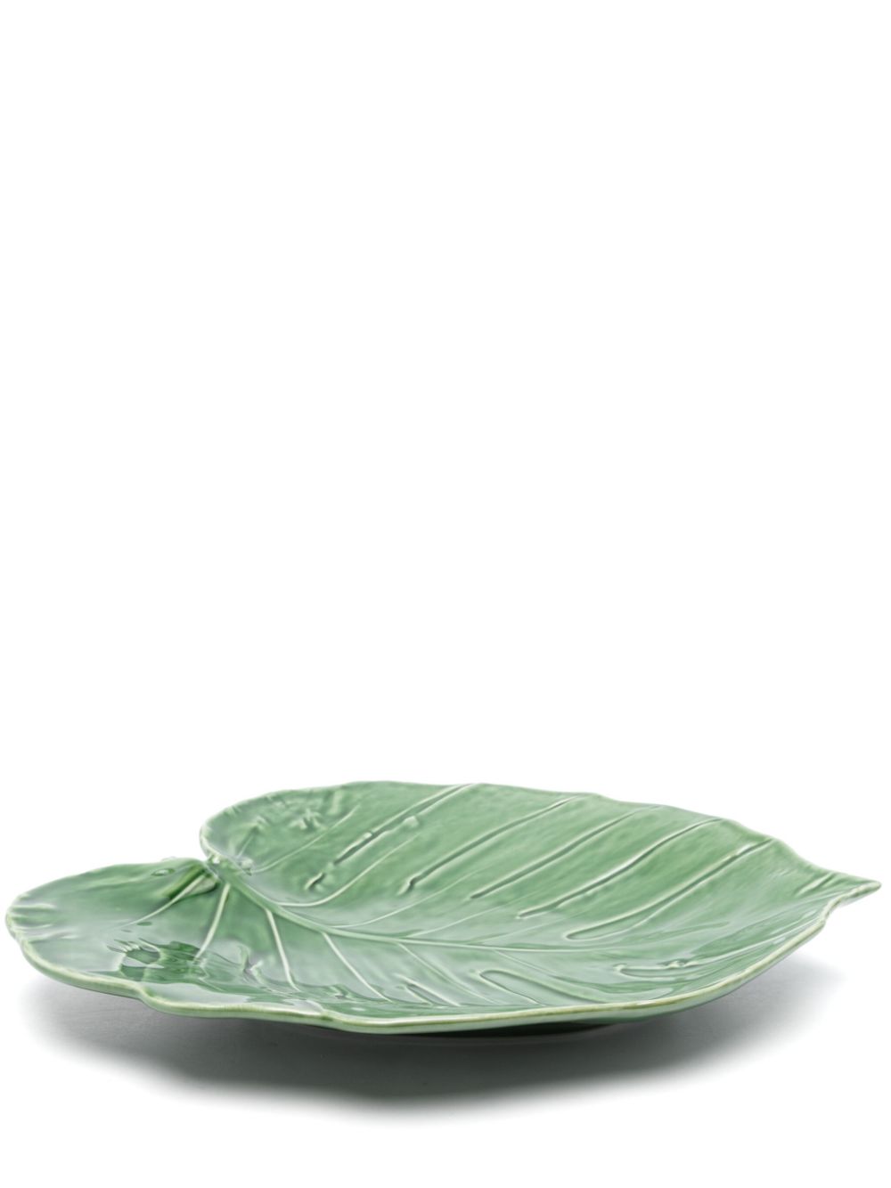 Bordallo Pinheiro Leaf Swiss Cheese tray (43cm x 38cm) - Green von Bordallo Pinheiro