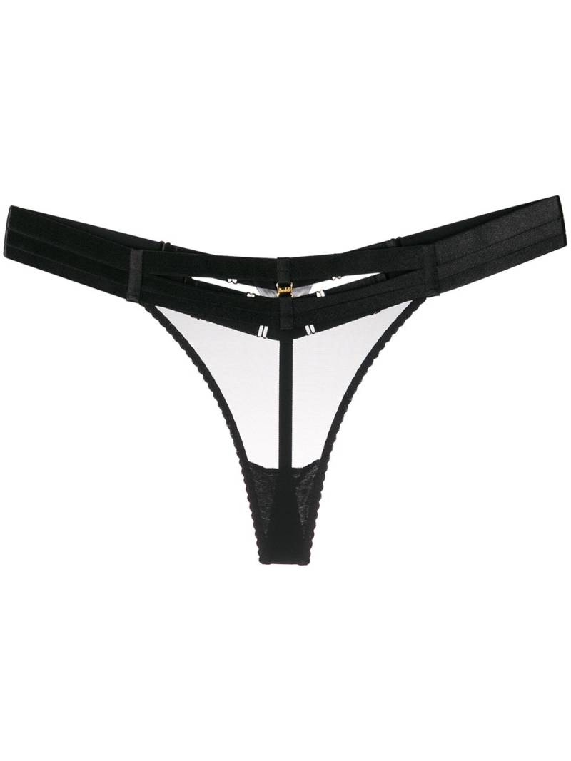 Bordelle Art Deco multiple-strap thongs - Black von Bordelle