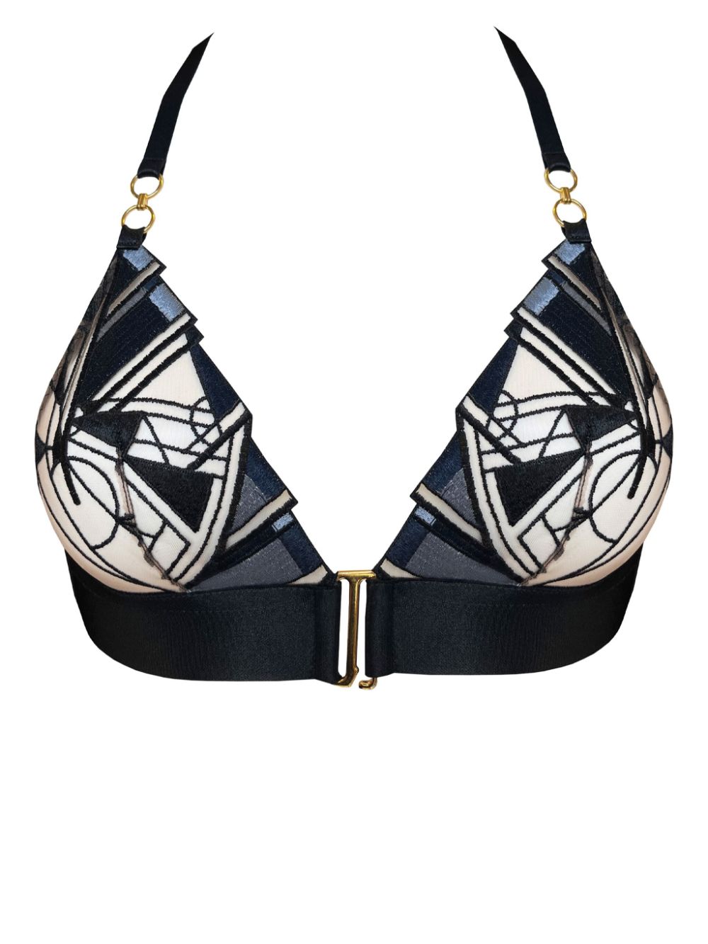 Bordelle Cubism triangle bra - Black von Bordelle