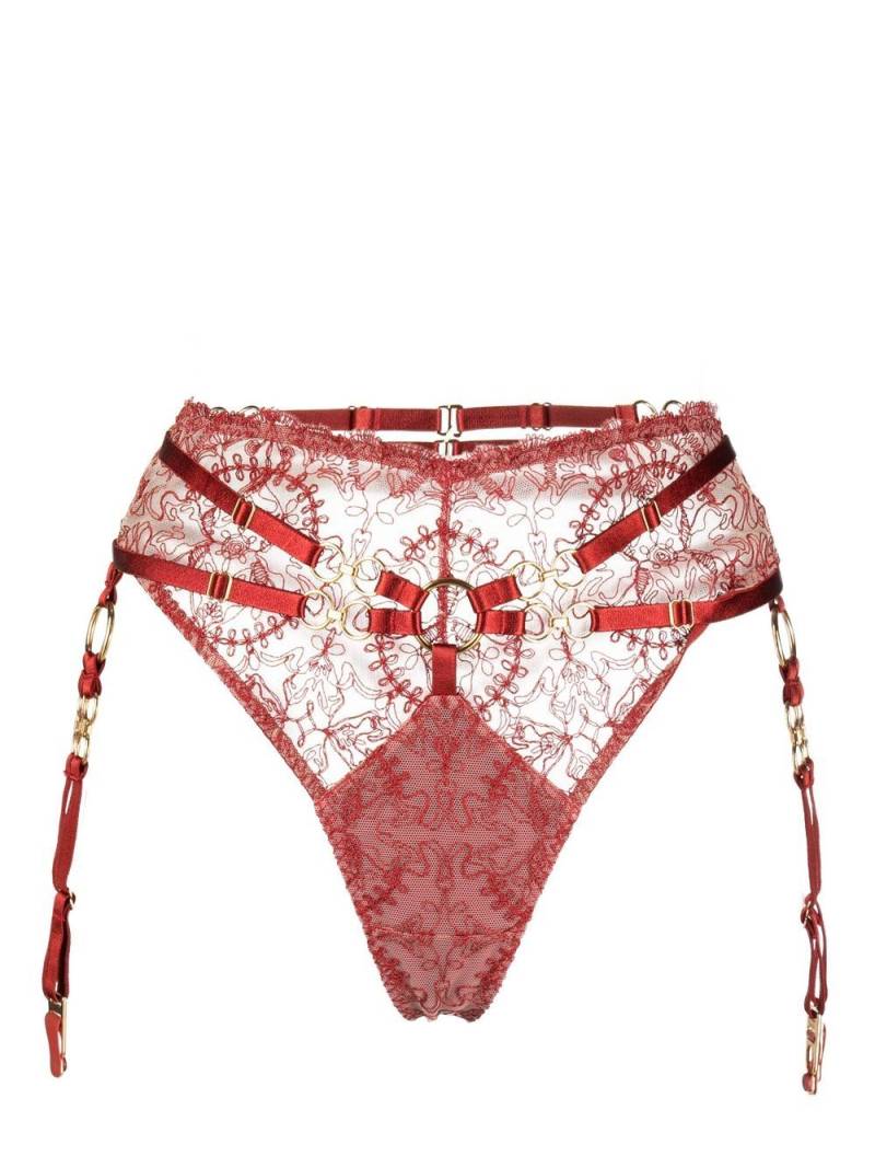 Bordelle Cymatic high-waisted thong - Red von Bordelle