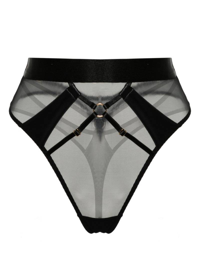 Bordelle Vero semi-sheer mesh thong - Black von Bordelle