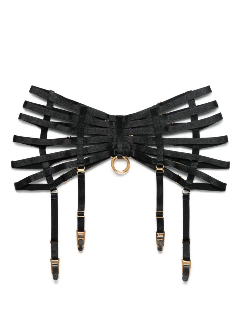 Bordelle ring-detail suspender - Black von Bordelle