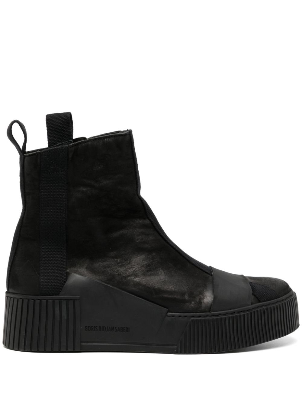 Boris Bidjan Saberi Bamba leather boots - Black von Boris Bidjan Saberi