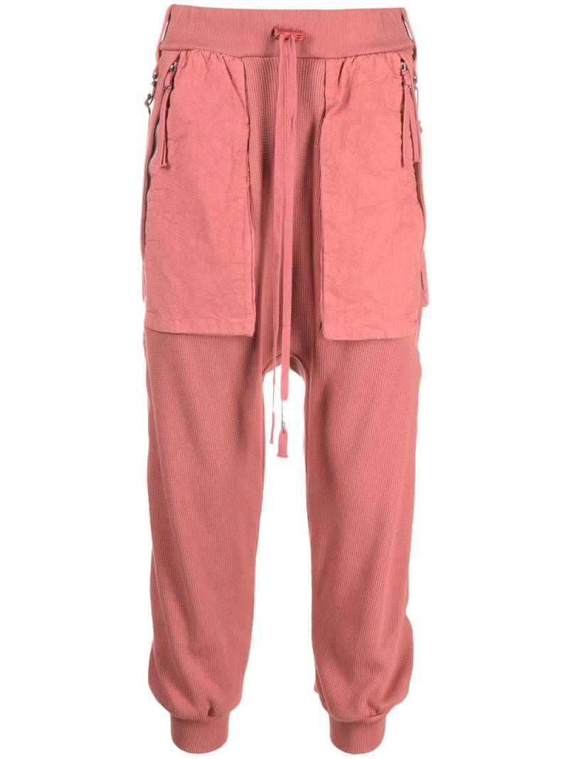 Boris Bidjan Saberi adjustable-strap straight-leg track pants - Pink von Boris Bidjan Saberi