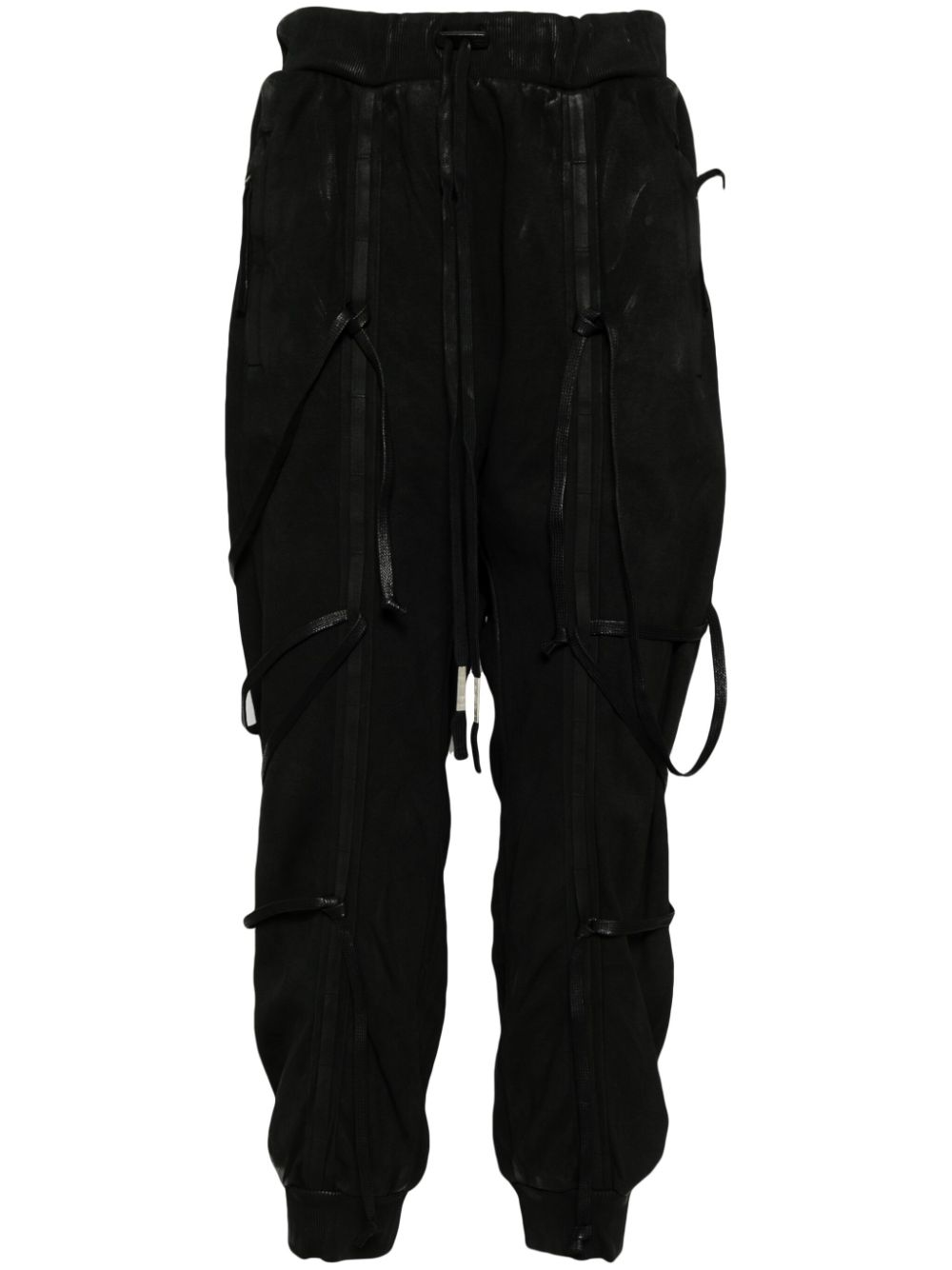 Boris Bidjan Saberi coated track pants - Black von Boris Bidjan Saberi