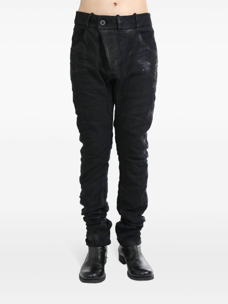 Boris Bidjan Saberi cotton drop-crotch jeans - Black von Boris Bidjan Saberi