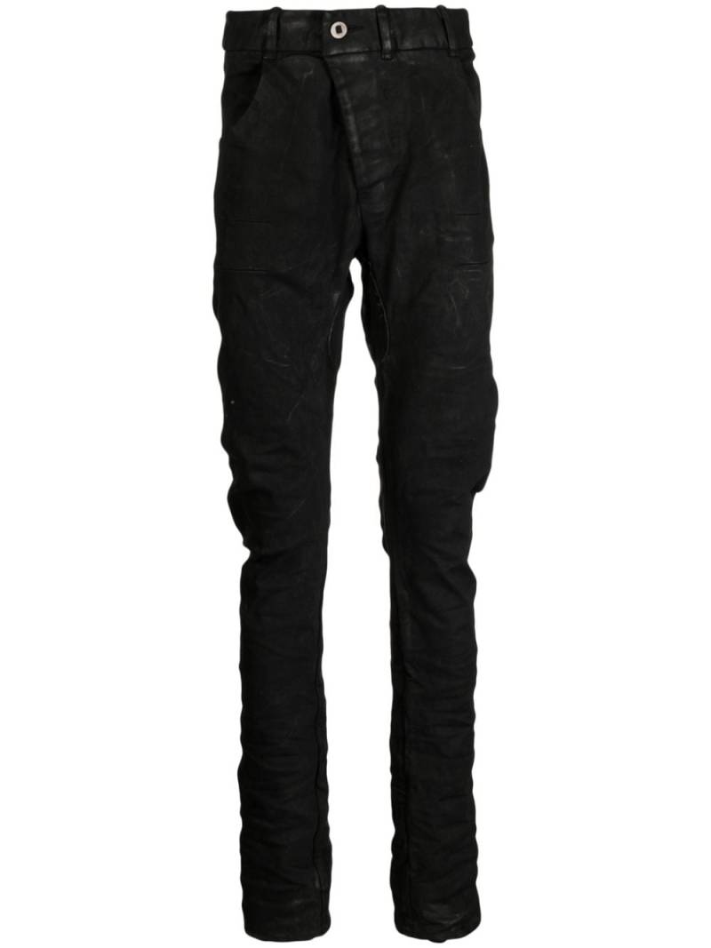 Boris Bidjan Saberi distressed drop-crotch skinny trousers - Black von Boris Bidjan Saberi