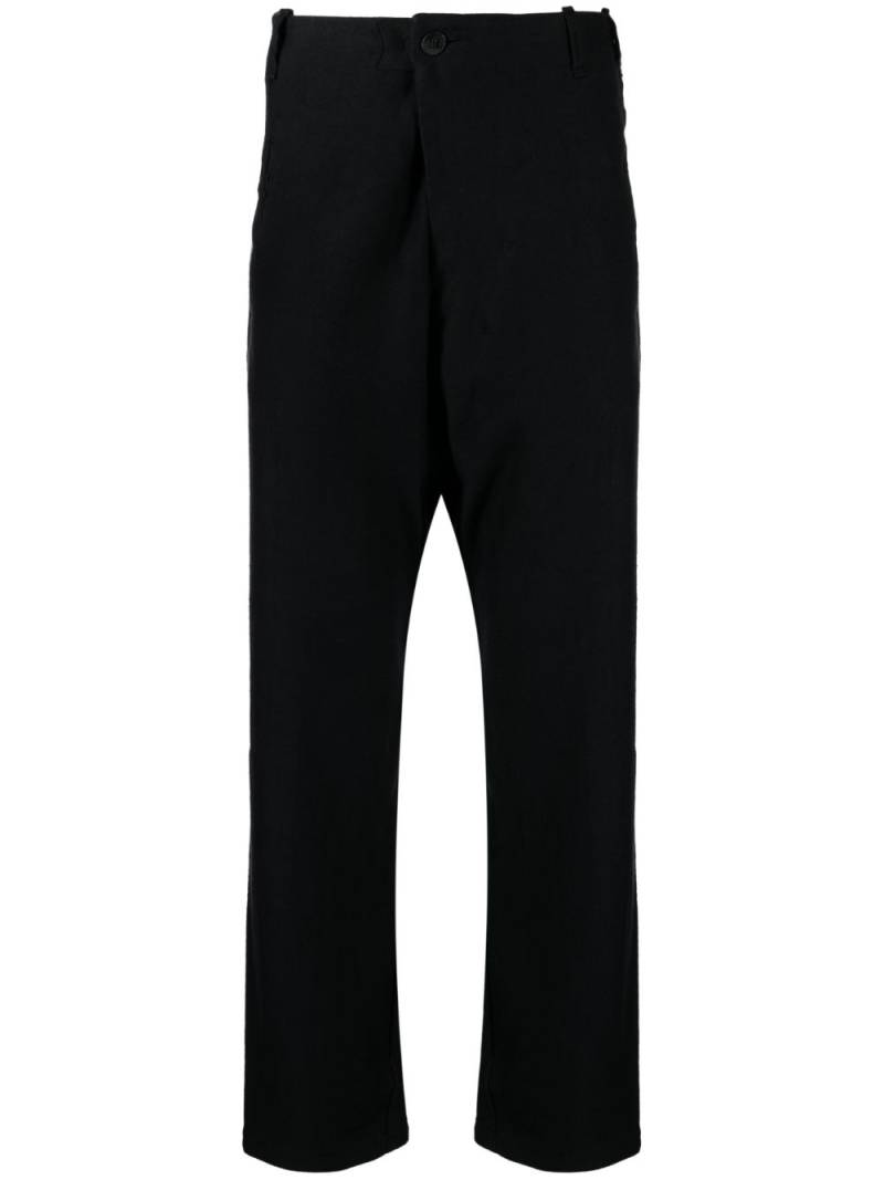 Boris Bidjan Saberi drop-crotch asymmetric trousers - Black von Boris Bidjan Saberi