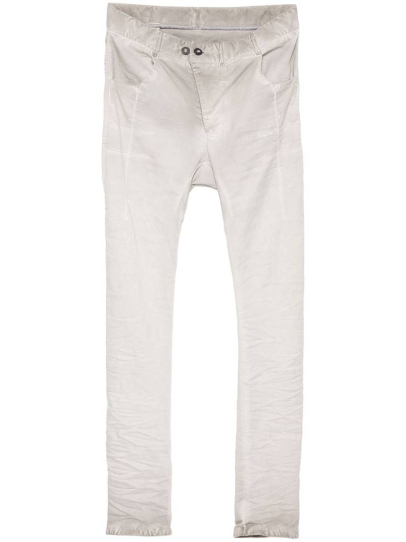 Boris Bidjan Saberi drop-crotch skinny trousers - Grey von Boris Bidjan Saberi