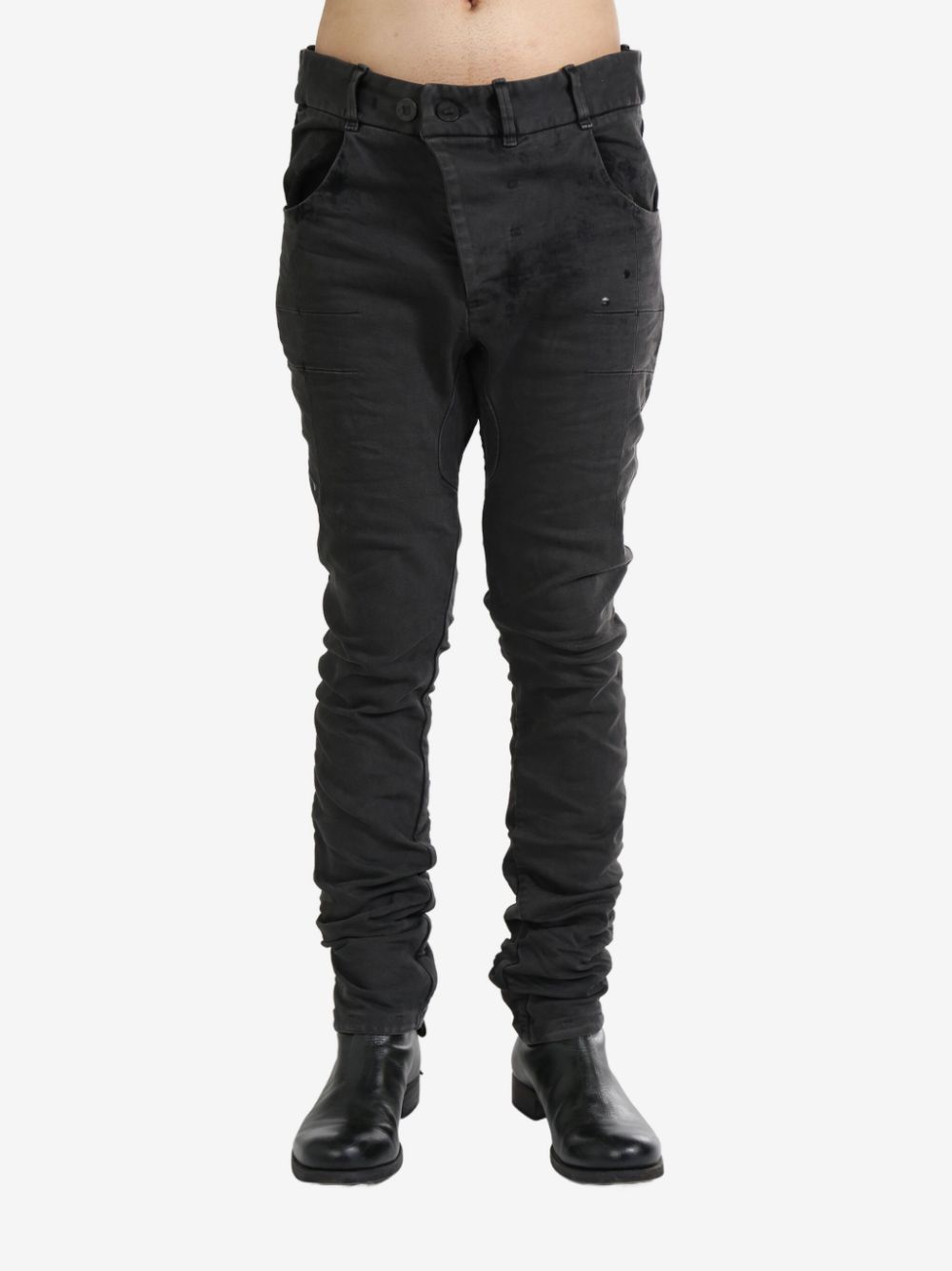 Boris Bidjan Saberi drop-crotch slim-cut trousers - Black von Boris Bidjan Saberi