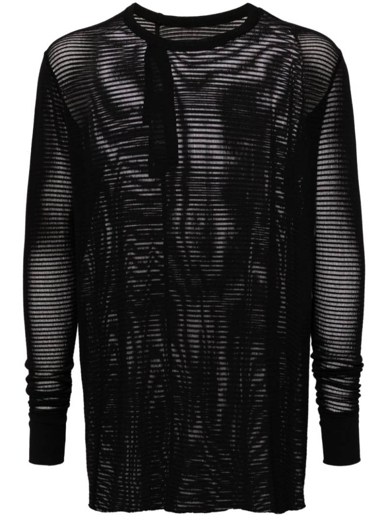 Boris Bidjan Saberi mesh-design long-sleeve T-shirt - Black von Boris Bidjan Saberi