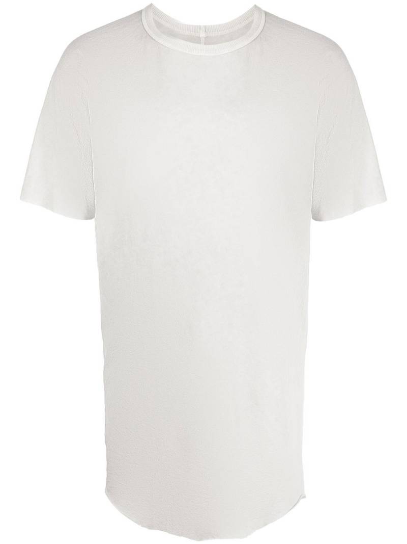 Boris Bidjan Saberi lace-up-detail longline t-shirt - Grey von Boris Bidjan Saberi