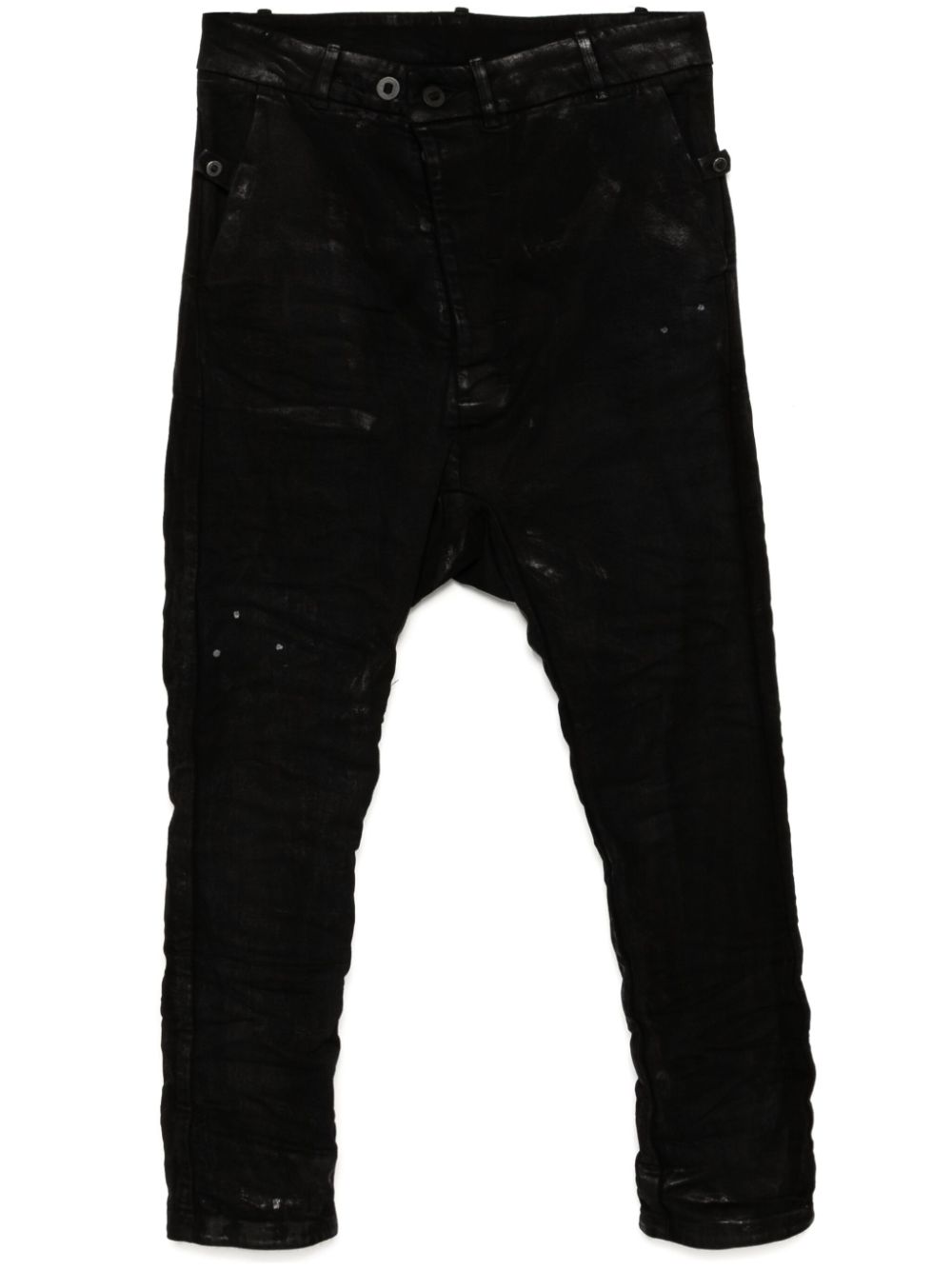 Boris Bidjan Saberi moulded drop-crotch jeans - Black von Boris Bidjan Saberi