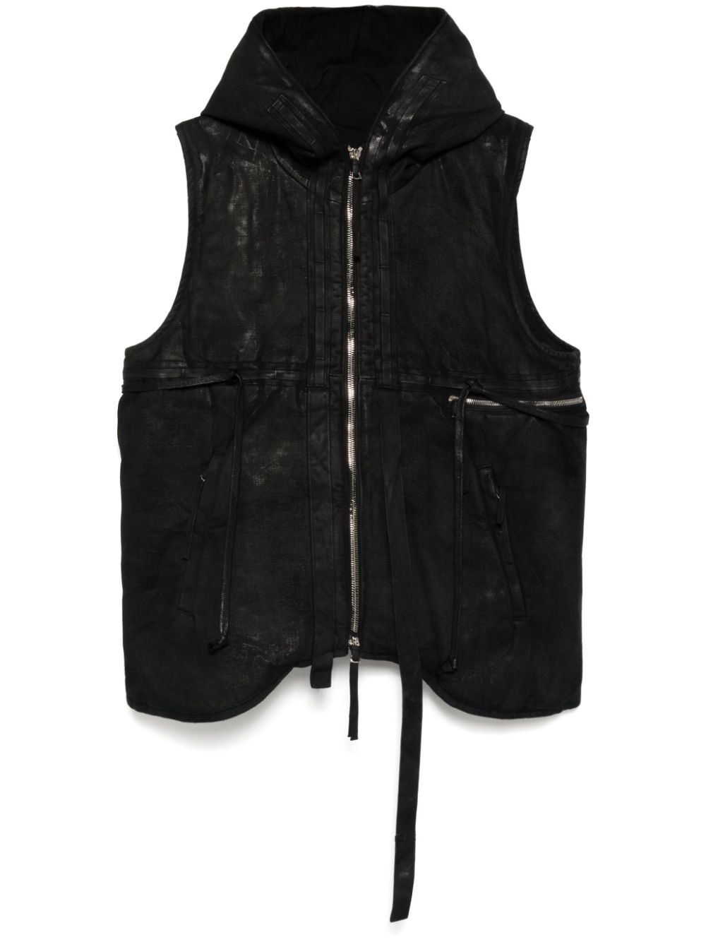 Boris Bidjan Saberi padded hooded vest - Black von Boris Bidjan Saberi