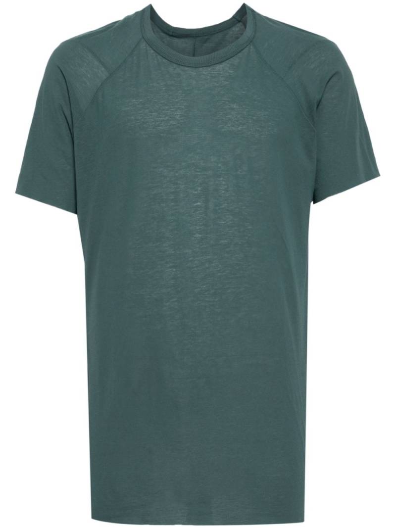 Boris Bidjan Saberi raw-cut hem cotton T-shirt - Green von Boris Bidjan Saberi