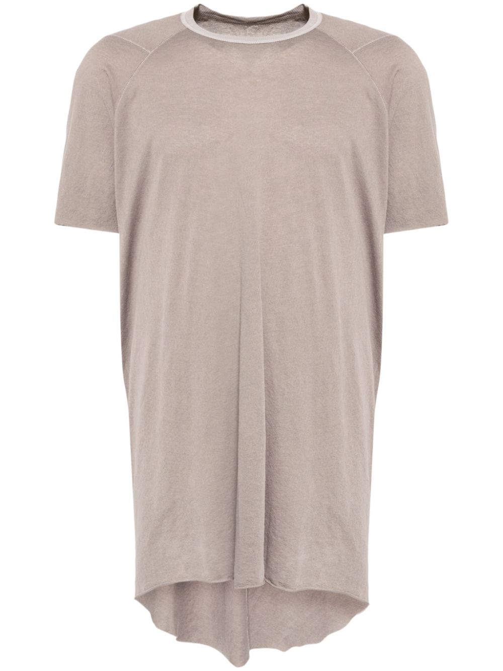 Boris Bidjan Saberi round neck longline T-shirt - Grey von Boris Bidjan Saberi