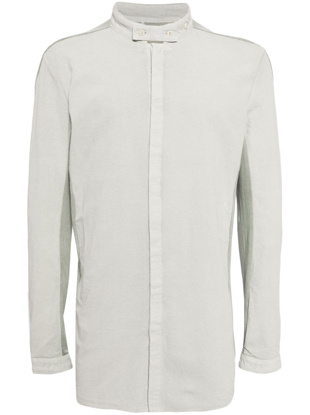 Boris Bidjan Saberi stand-up-collar long-sleeve cotton shirt - Green von Boris Bidjan Saberi