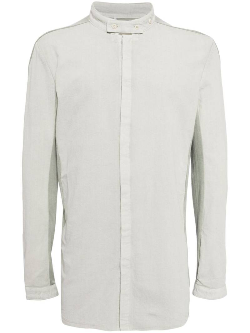 Boris Bidjan Saberi stand-up-collar long-sleeve cotton shirt - Green von Boris Bidjan Saberi