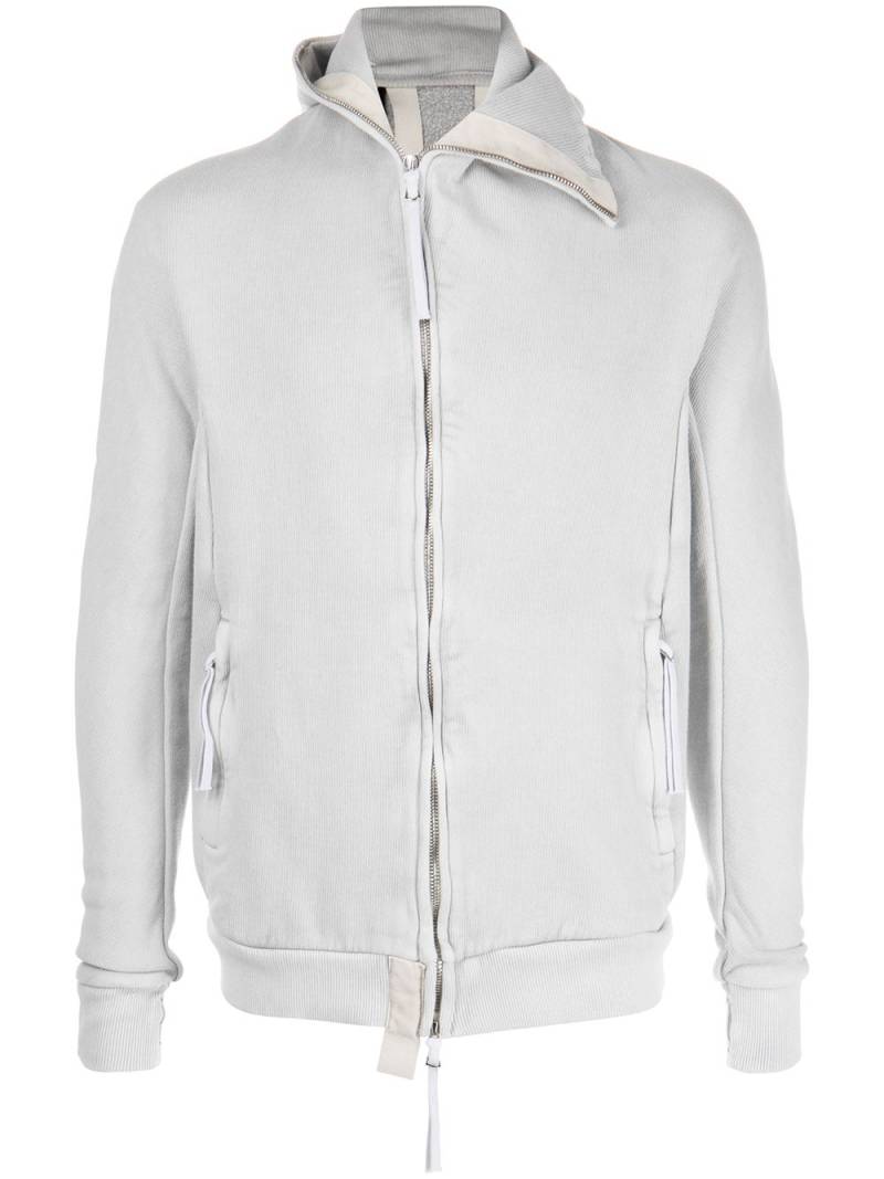 Boris Bidjan Saberi zip-up cotton hoodie - Grey von Boris Bidjan Saberi