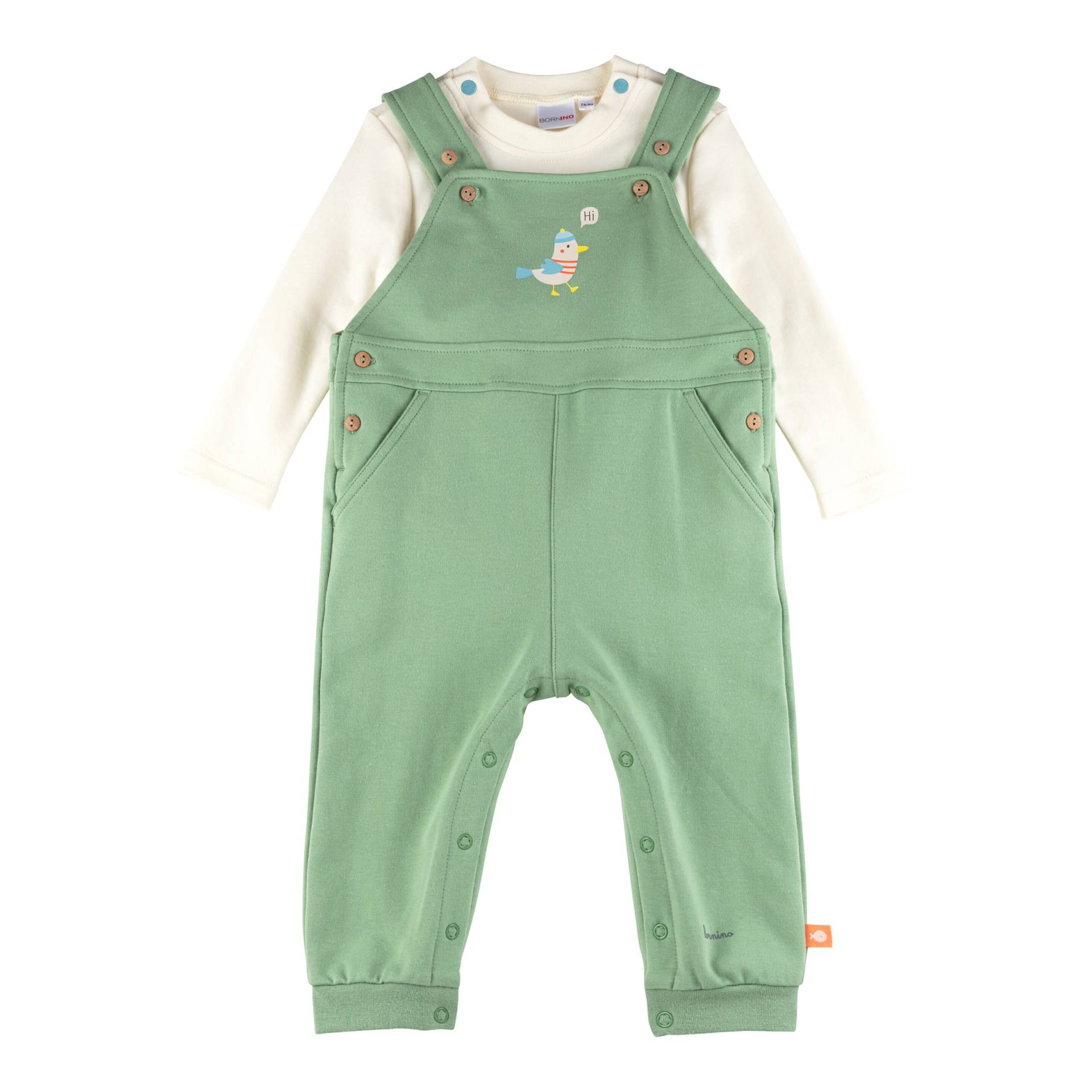 2-tlg. Set Latzhose und Shirt langarm Möwe 2-tlg. Set Latzhose und Shirt langarm Möwe von Bornino