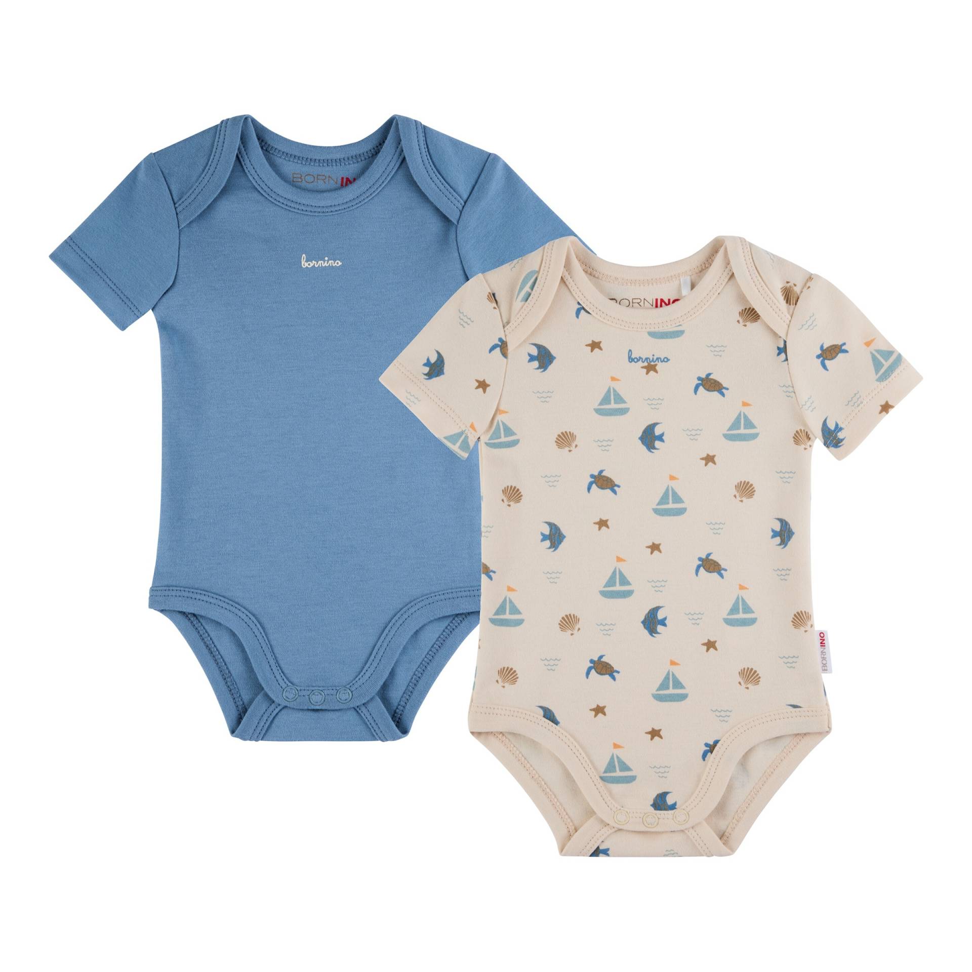 2er-Pack Bodys kurzarm Maritim 2er-Pack Bodys kurzarm Maritim von Bornino