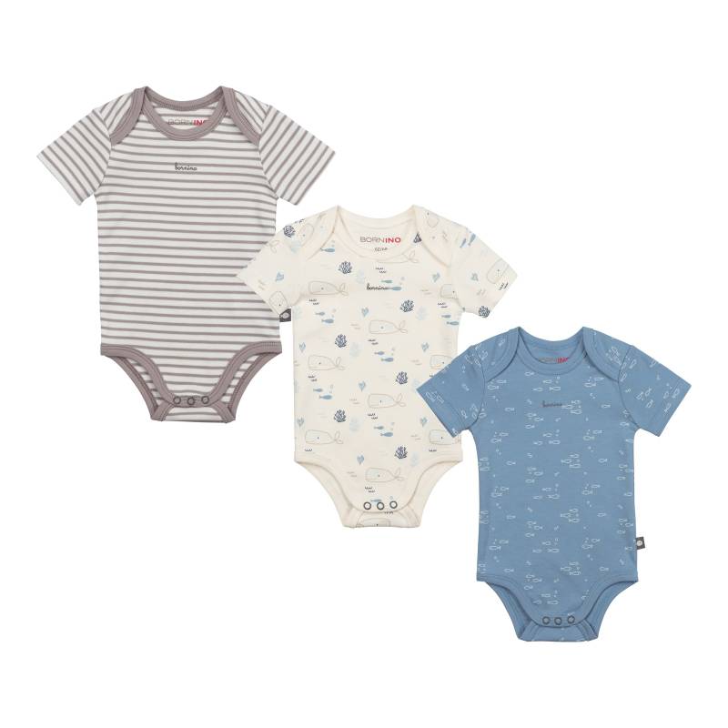 3er-Pack Bodys kurzarm Ocean von Bornino