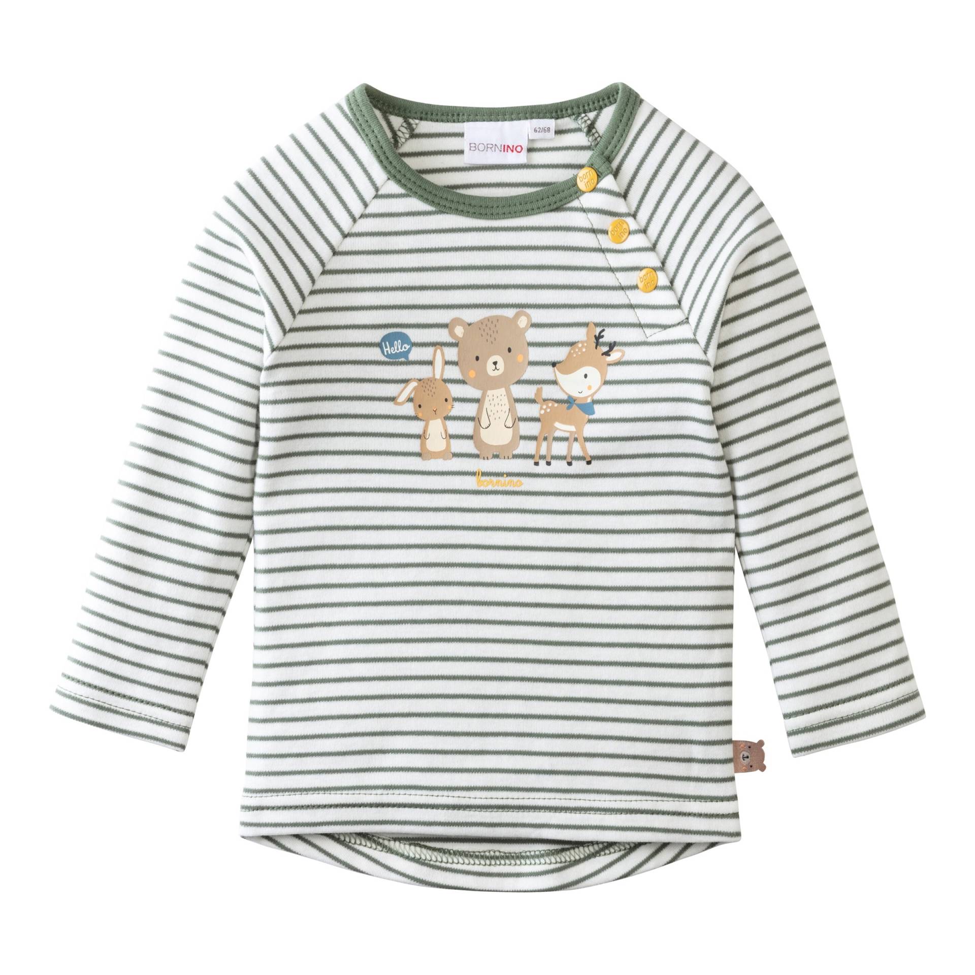 Raglanshirt Ringel Tiere von Bornino