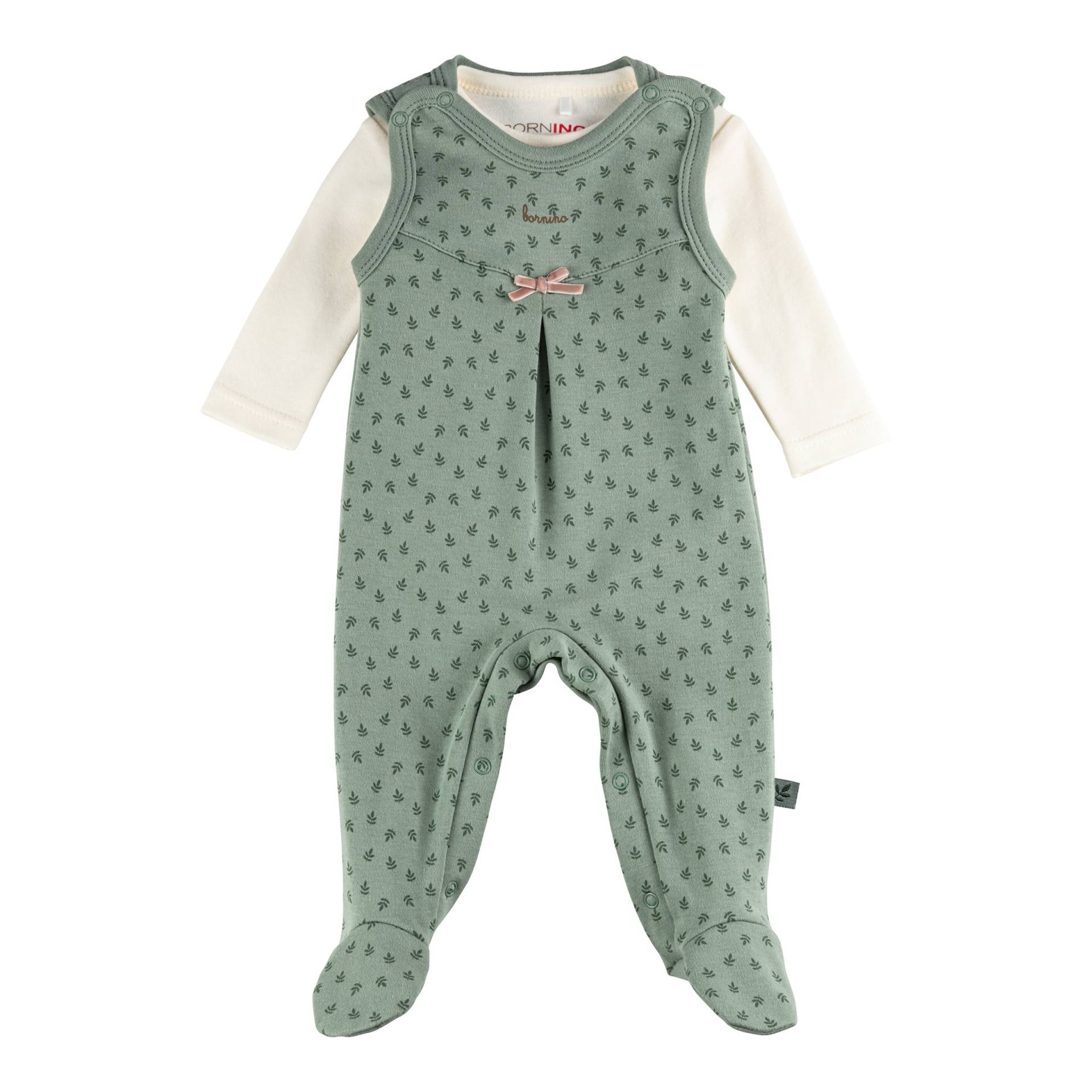 Strampler-Set mit Body langarm Blätter Strampler-Set mit Body langarm Blätter von Bornino