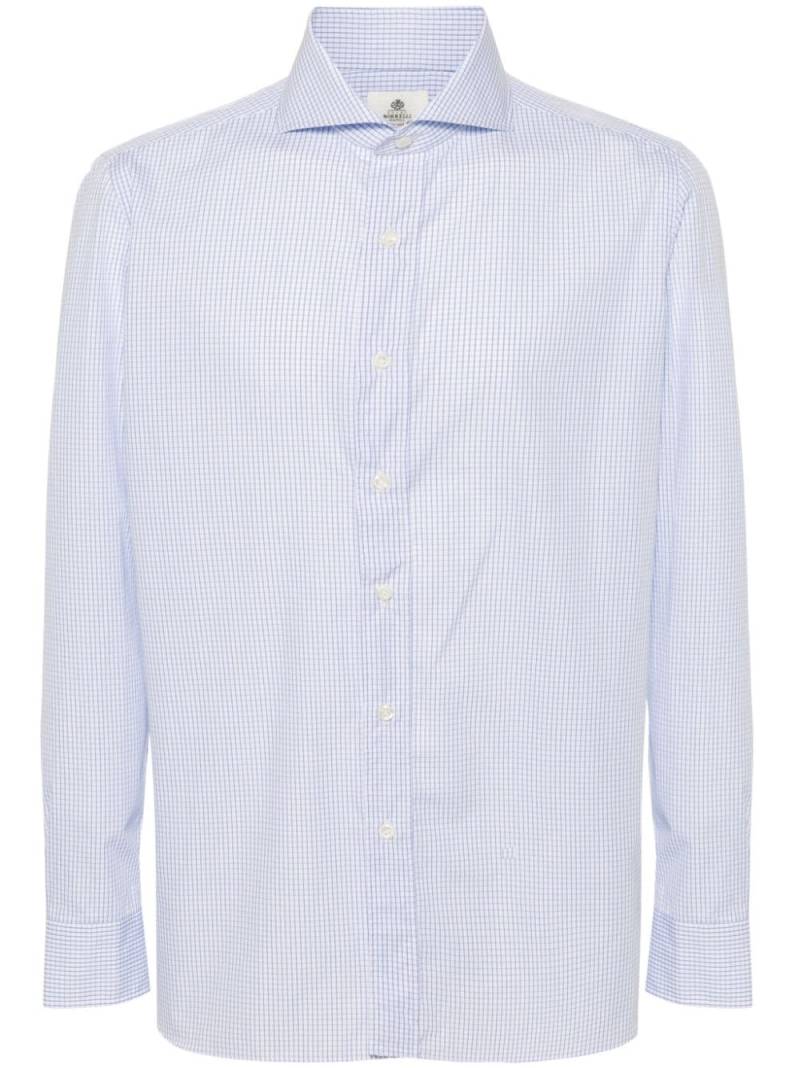 Borrelli check-pattern cotton shirt - Blue von Borrelli