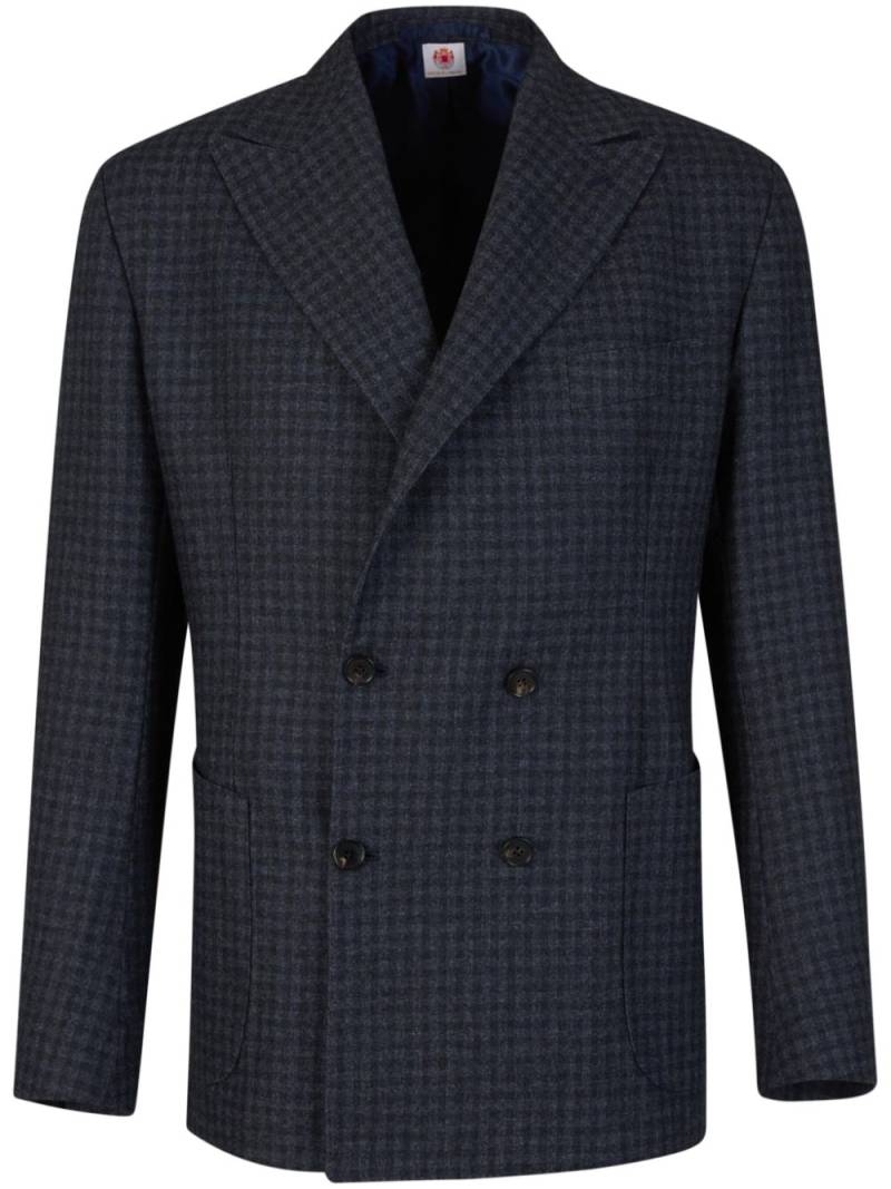 Borrelli checked blazer - Blue von Borrelli