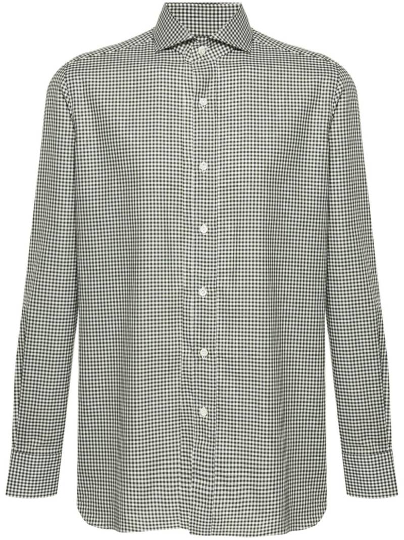 Borrelli gingham-check shirt - Green von Borrelli