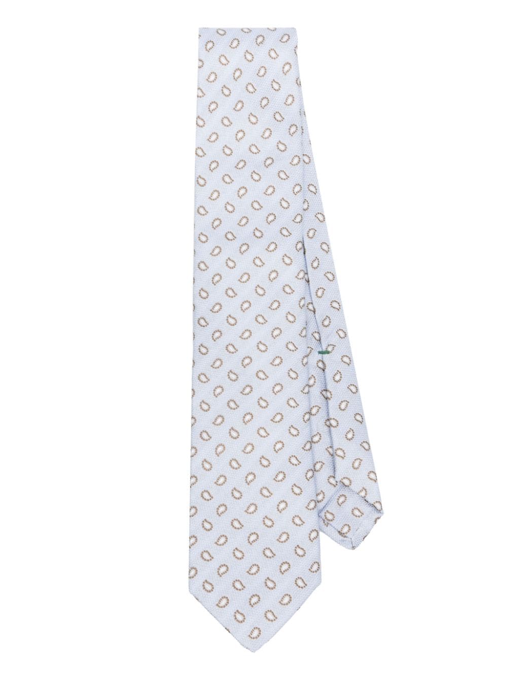 Borrelli paisley-embroidered silk tie - Blue von Borrelli