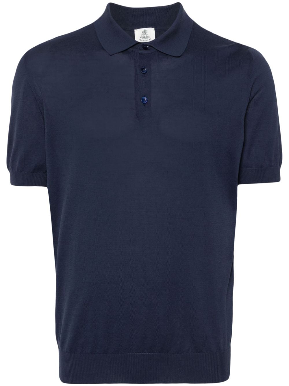 Borrelli short-sleeve cotton polo shirt - Blue von Borrelli