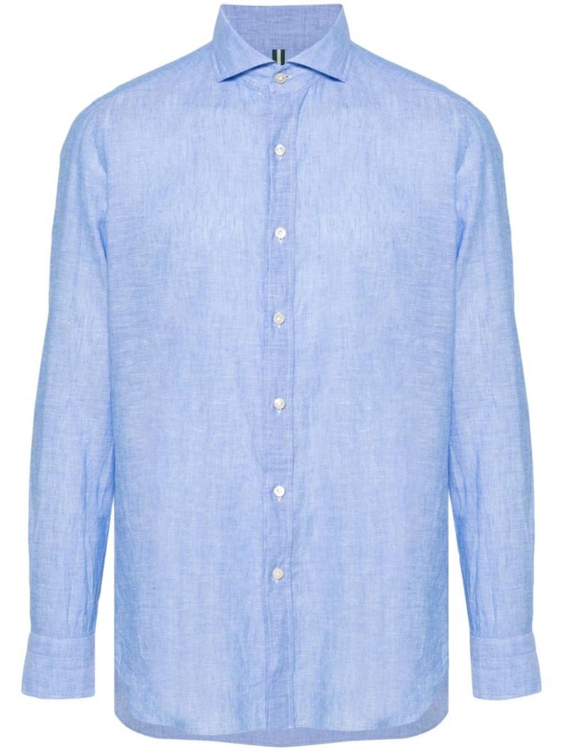 Borrelli slub-texture shirt - Blue von Borrelli