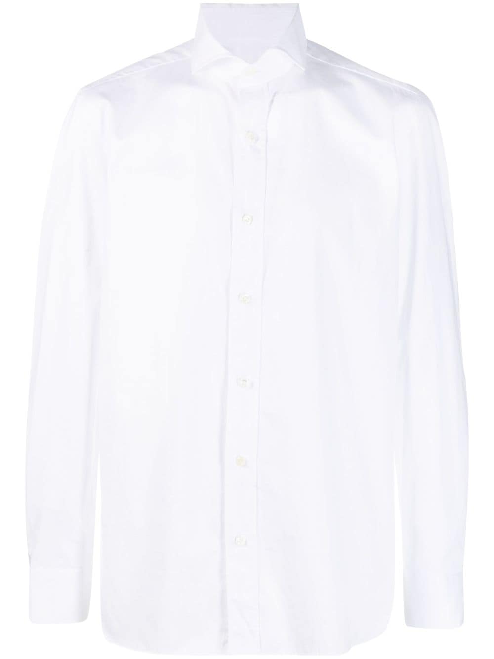 Borrelli spread collar cotton shirt - White von Borrelli