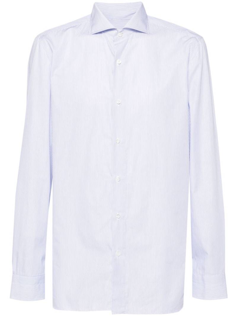 Borrelli striped cotton shirt - Blue von Borrelli