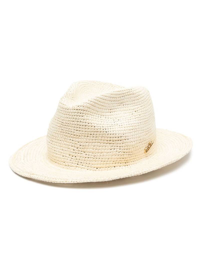 Borsalino Clochard Panama crochet hat - Neutrals von Borsalino