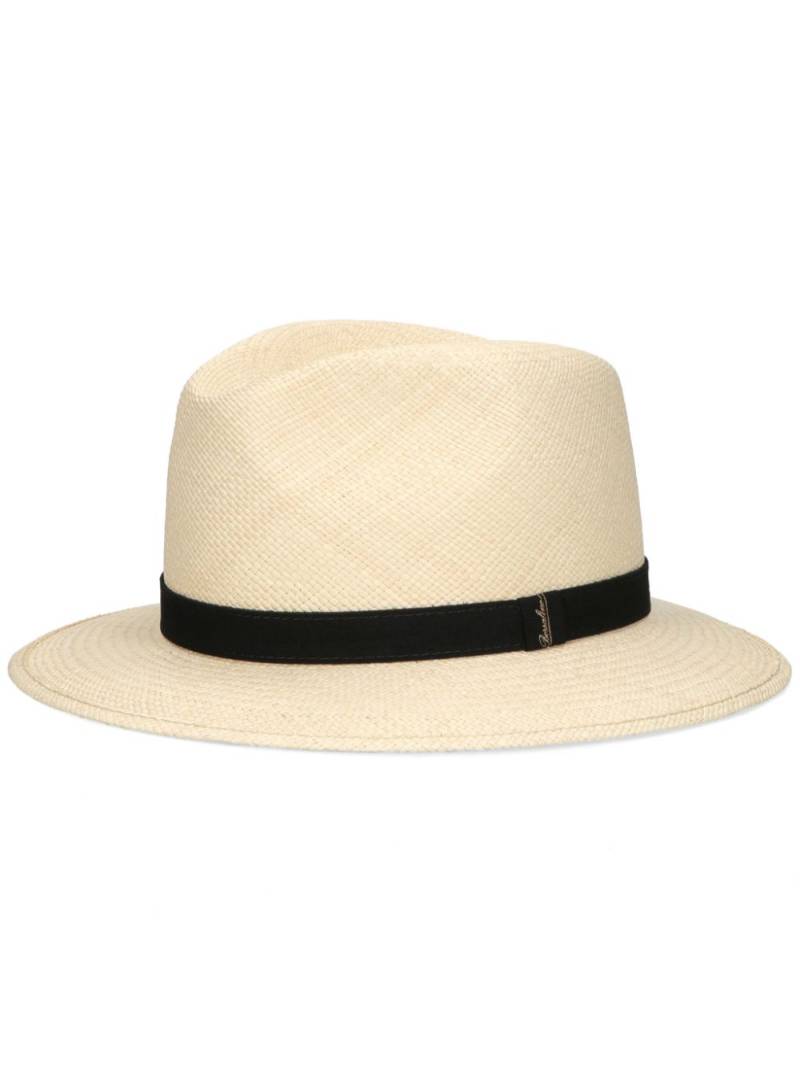 Borsalino Country straw fedora hat - Neutrals von Borsalino