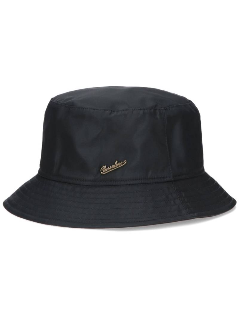 Borsalino Rain logo-plaque bucket hat - Brown von Borsalino